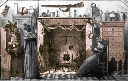 Center row of the "New England Kitchen" from "Harper's Weekly," July 17, 1876.